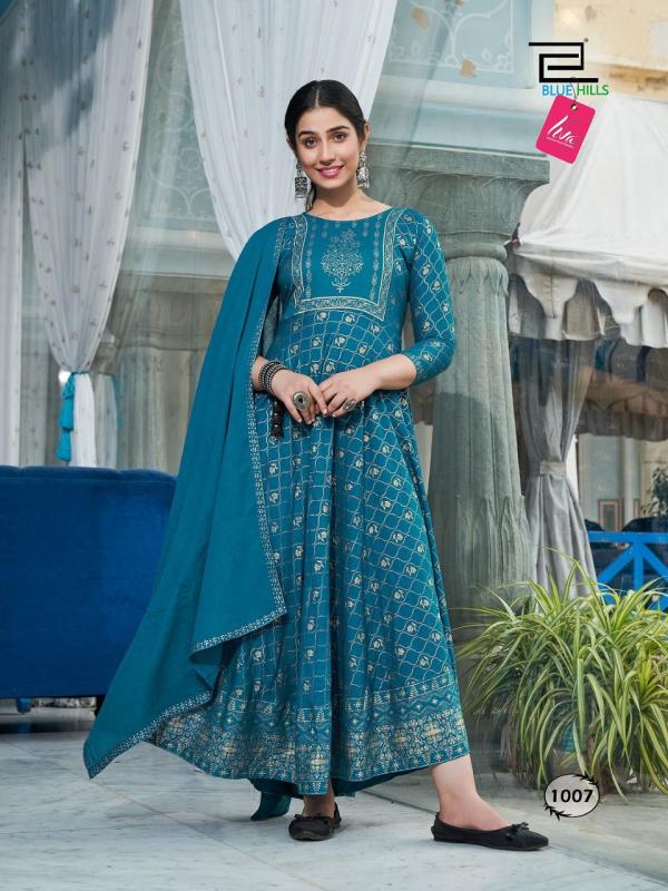  Blue Hills Raksha Bandhan Anarkali Designer Kurti With Dupatta Collection